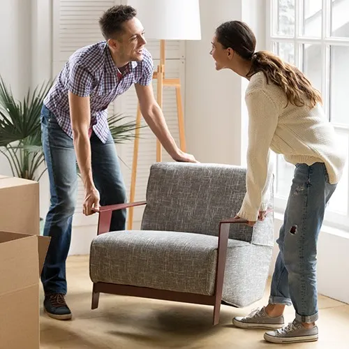 Before-Hardwood-Installation-Day Moving couch | Howard-Carpenter Floor Covering