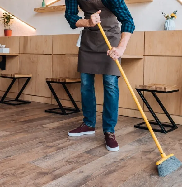 sweep-hardwood-flooring Hardwood floor sweeping | Howard-Carpenter Floor Covering